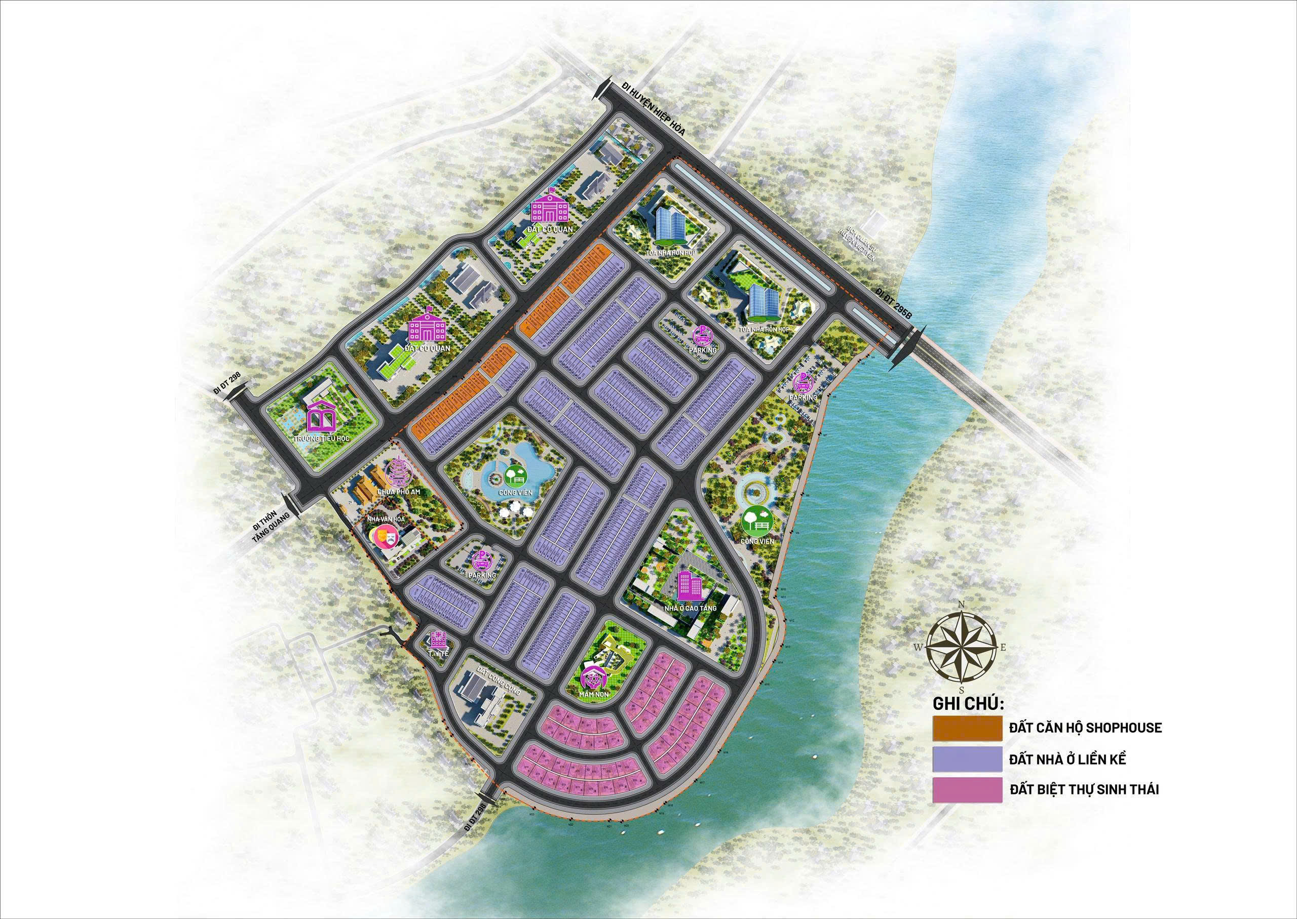 Sơ đồ phân lô Việt Yên Riverside