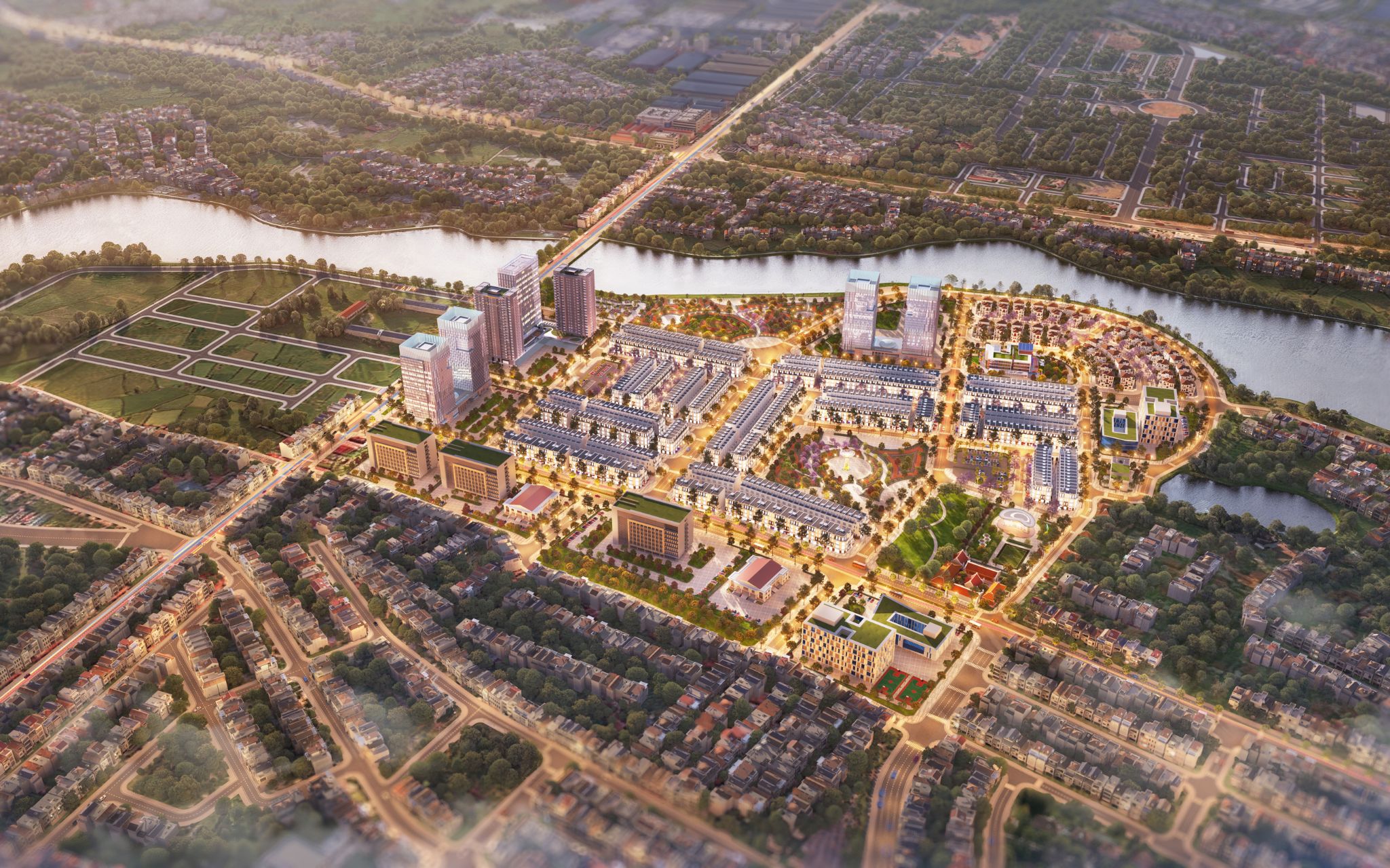 Phối cảnh quy hoạch dự án Việt Yên Riverside