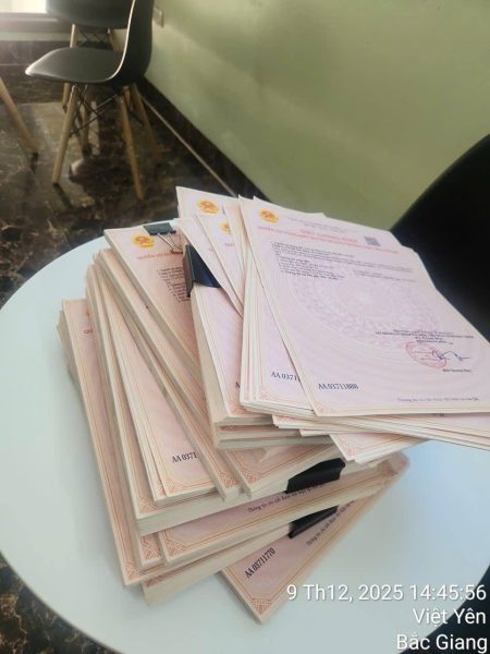 Sổ đỏ dự á Việt Yên Riverside